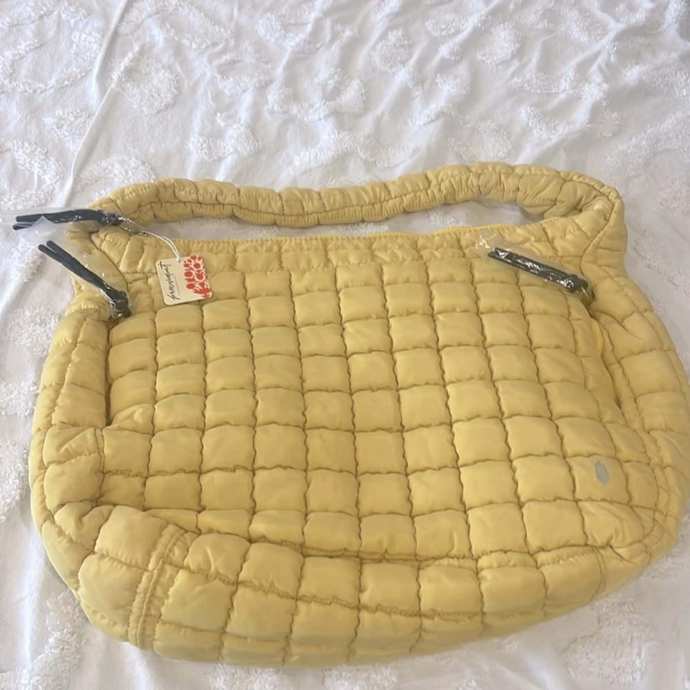 Free People Quilted Carryall Dandelion Yellow  - BRAND NEW